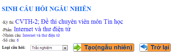 Sinh câu hỏi ngẫu nhiên